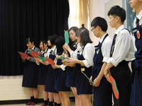 ３年調理コースの学習発表